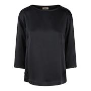 Elegante Viscose Blouse Herno , Black , Dames