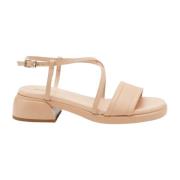 Platte Sandalen Frau , Beige , Dames