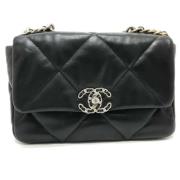 Pre-owned Leather chanel-bags Chanel Vintage , Black , Dames