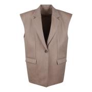 Mouwloos Wol Taylor Blazer Vest Nine In The Morning , Gray , Dames