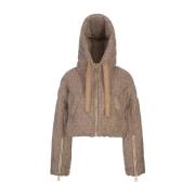 Bruine Oversized Donsjas Khrisjoy , Brown , Dames