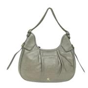 Pre-owned Leather shoulder-bags Burberry Vintage , Gray , Dames