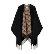 Vintage Check Cape voor vrouwen Burberry , Black , Dames