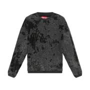 Zwarte Sweatshirt Aw24 Herenmode Diesel , Black , Heren