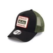 Zwarte Script Patch Trucker Hoed New Era , Black , Unisex