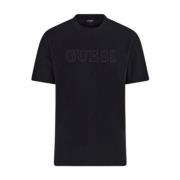 Heren Alphy Korte Mouw T-Shirt Guess , Black , Heren