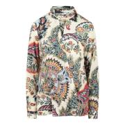 Bloemen Foliage Print Shirt Etro , Multicolor , Dames