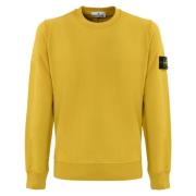 Mosterdgele Crewneck Sweater Stone Island , Yellow , Heren