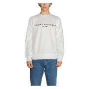 Biologisch Katoen Heren Logo Sweatshirt Tommy Hilfiger , White , Heren