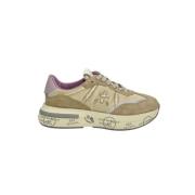 Gouden Nylon Sneaker Cassie Model Premiata , Beige , Dames