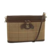 Pre-owned Canvas clutches Burberry Vintage , Beige , Dames