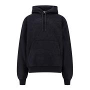 Katoenen Hoodie met Kangaroo Pocket Burberry , Black , Heren