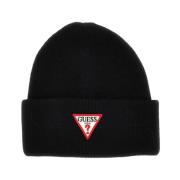 Stijlvolle Beanie Hoed voor Mannen Guess , Black , Dames