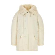 Oversized Donsjack in Ivoor Gabardine Jil Sander , White , Heren