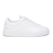 Witte Leren Sneakers met Logolabel Crime London , White , Heren