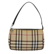 Pre-owned Canvas clutches Burberry Vintage , Beige , Dames