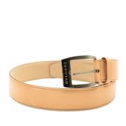 Pre-owned Leather belts Bvlgari Vintage , Beige , Heren