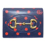 Pre-owned Leather wallets Gucci Vintage , Blue , Unisex