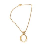 Pre-owned Stainless Steel necklaces Chanel Vintage , Yellow , Dames