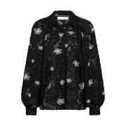 Bloem Tatum Blouse Lange Mouw Nukus , Black , Dames