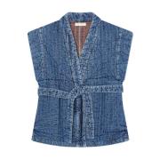 Elegant Elsa Vest Maison Hotel , Blue , Dames