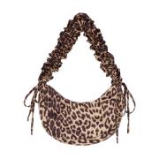 Luipaard Ruffle Crossbody Tas My Jewellery , Brown , Dames