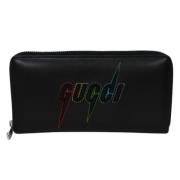 Pre-owned Leather wallets Gucci Vintage , Black , Unisex