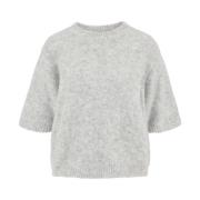 Trui Korte Mouw Boothals Stijl Zusss , Gray , Dames