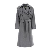 Klassieke Trenchcoat voor tijdloze elegantie Ermanno Scervino , Gray ,...