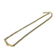 Pre-owned Metal necklaces Dior Vintage , Yellow , Dames