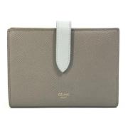 Pre-owned Leather wallets Celine Vintage , Gray , Dames