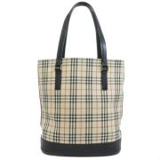 Pre-owned Canvas totes Burberry Vintage , Beige , Dames