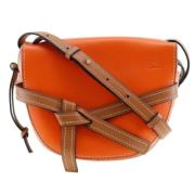 Pre-owned Leather shoulder-bags Loewe Pre-owned , Orange , Dames