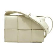 Pre-owned Leather shoulder-bags Bottega Veneta Vintage , White , Dames