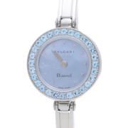 Pre-owned Stainless Steel watches Bvlgari Vintage , Blue , Dames