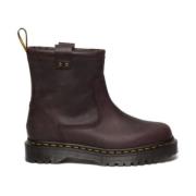 Anistone Leren Bikerlaarzen Donkerbruin Dr. Martens , Brown , Dames