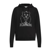 Geborduurd Logo Hoodie Sweater Iceberg , Black , Heren