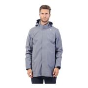 Grijze Bonded Parka Jas K-Way , Gray , Heren