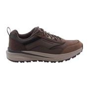 Casual Sneaker met Vlaai Stijl Skechers , Brown , Heren