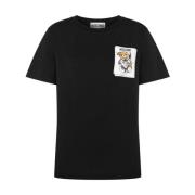 Teddy Bear Print T-shirts en Polos Moschino , Black , Dames