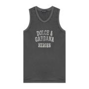 Mouwloos T-shirt Dolce & Gabbana , Gray , Heren