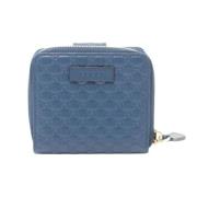 Pre-owned Leather wallets Gucci Vintage , Blue , Dames