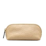 Pre-owned Leather handbags Gucci Vintage , Beige , Dames