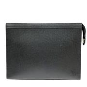 Pre-owned Leather clutches Louis Vuitton Vintage , Black , Dames