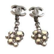 Pre-owned Silver earrings Chanel Vintage , Gray , Dames