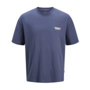 Nachtblauw Crew Neck T-shirt Jack & Jones , Blue , Heren