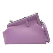 Pre-owned Leather fendi-bags Fendi Vintage , Purple , Dames