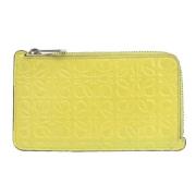 Pre-owned Leather wallets Loewe Pre-owned , Yellow , Dames