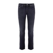 Stretch katoen rinse wash slim fit jeans Jacob Cohën , Blue , Heren