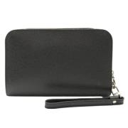 Pre-owned Leather clutches Louis Vuitton Vintage , Black , Dames